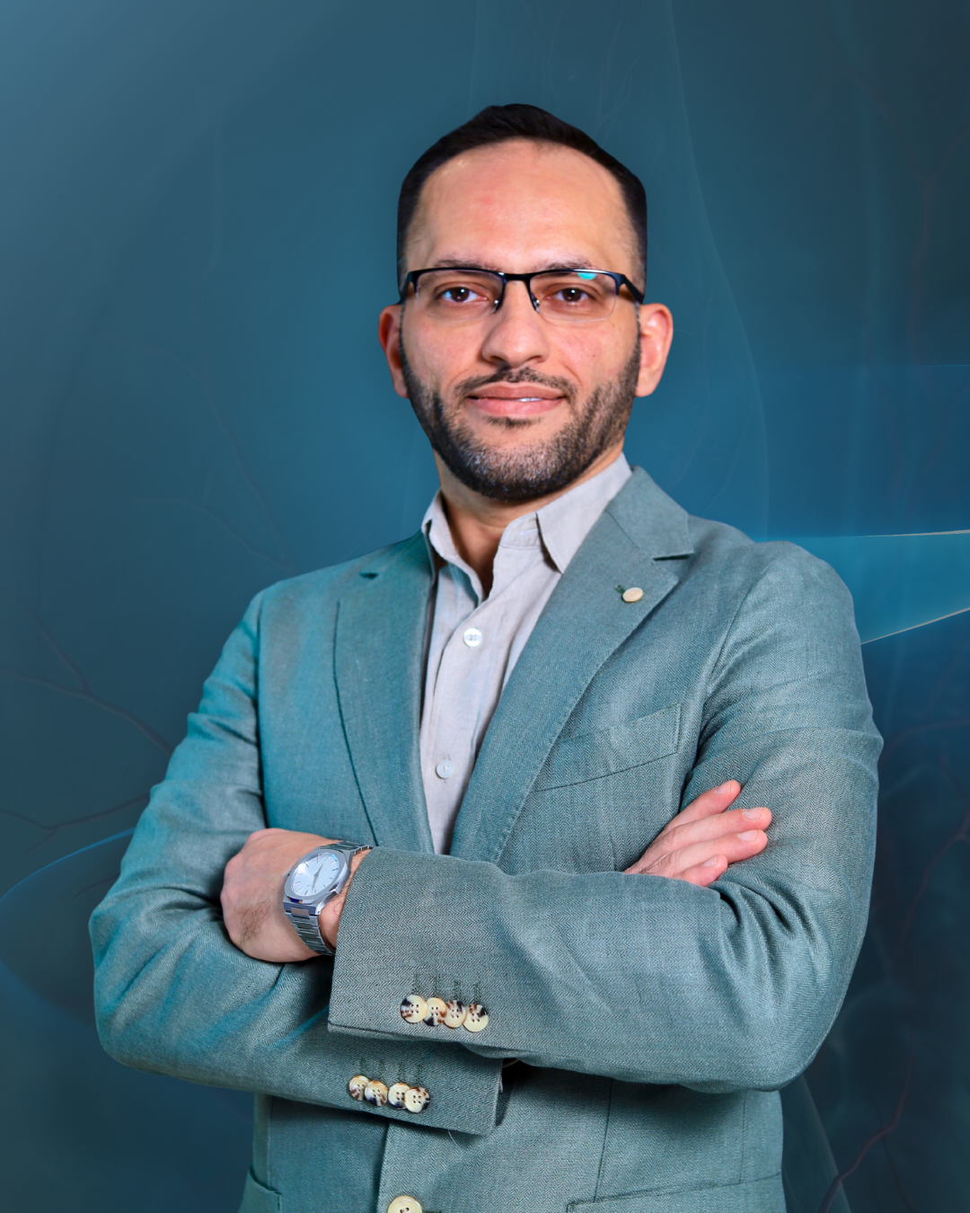 Meet Dr. Mohammed Abuazab, premier vascular & endovascular surgeon in Dubai, UAE. German Board-certified with expertise in minimally invasive varicose veins & arterial disease management.